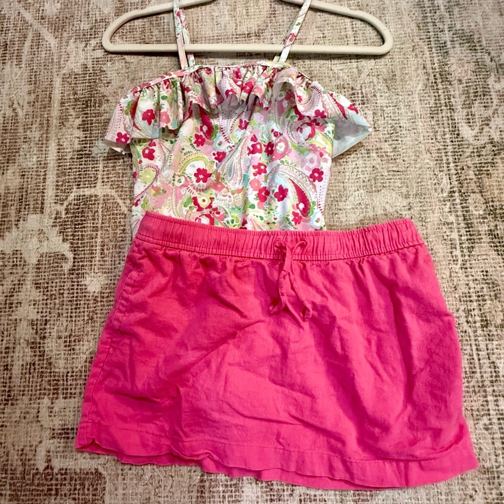 Crown & Ivy Vibrant Pink Kids Swimsuit